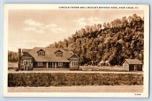 c1940's Lincoln Tavern & Lincoln's Boyhood Home Knob Creek Kentucky KY Postcard - Photo 1 sur 2