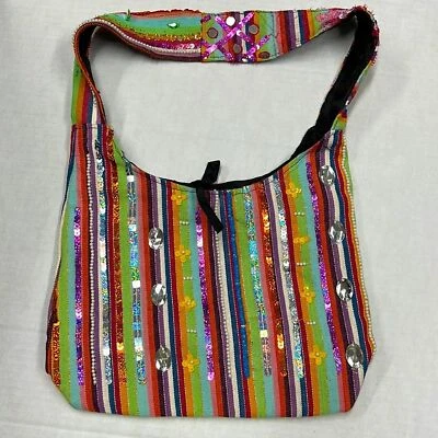 Bolso de Hombro Bolso Bandolera Mujer Multicolor Con Cuentas Lentejuelas Nuevo sin Etiquetas Foto 1 de 4