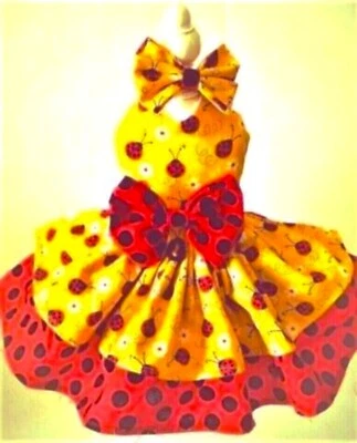 VESTIDO ARNÊS CACHORRO JOANINHA NOVO FEITO À MÃO FRETE GRÁTIS - Imagem 1 de 4