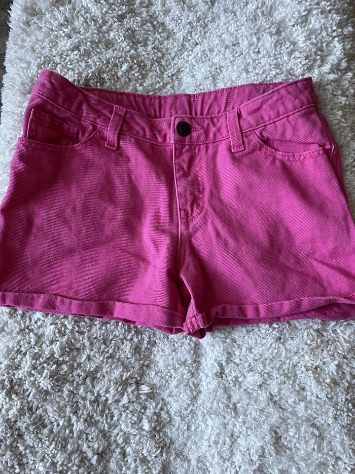 Cherokee girls sz. 14/16 pink jean shorts. Great pair - Image 1 of 4