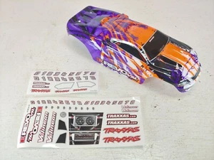 NEW Traxxas E-Revo VXL 1/16 Purple Orange Factory Painted Body w/ Decals Mini - Picture 1 of 9