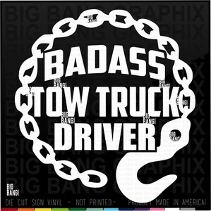 Tow Truck Driver Vinyl Decal Sticker Trucker Owner Operator Company Entrepreneur - Picture 1 of 4