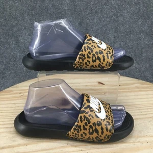 Nike Sandals Womens 6 Victori One Slide Leopard Print CN9676-700 Brown Slip On - Picture 1 of 13