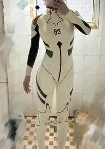 1261 Latex Gummi Rubber EVA Rei-Ayanami Catsuit rompers cosplay customized 0.4mm - Picture 1 of 7