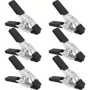 6" Black Heavy Duty Metal Spring Clamp, w/ PVC Tips & Handles by ContractorsX - Picture 1 of 13