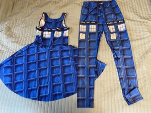 Tardis ~Dr. Who~Child Large~Dress and Leggings~Blue~ - Picture 1 of 3