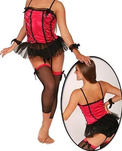 NWT Pumpers Red Spandex Corest Skirt Costume Adult S - Picture 1 of 3
