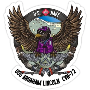 Calcomanía militar USS Abraham Lincoln CVN-72 ABM-F tasa combustibles veterano USN 5" - Imagen 1 de 1