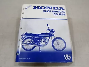 1985 HONDA CB125S FACTORY SHOP SERVICE MANUAL - Picture 1 of 2