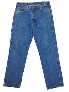 Jeans Carhartt uomo taglia 35 x 34 blu lavaggio medio vita alta isolato zip denim - Foto 1 di 12
