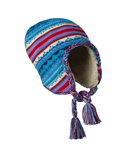 CW186 Girls Dorfman Pacific Blue Acrylic Peruvian Hat with Berber Lining Size 4- - Picture 1 of 1