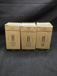 LED Filament Bulb 4W E26 Half Chrome Silver Set Of 3 - Picture 1 of 6