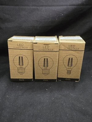 LED Filament Bulb 4W E26 Half Chrome Silver Set Of 3 - Image 1 of 4