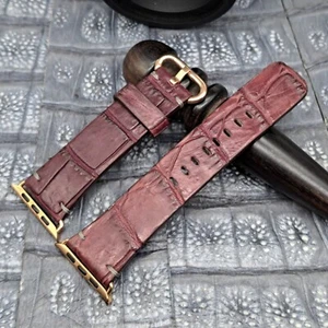 Exotic Leather Watch Band for Apple Watch size 42/44/45mm - Foto 1 di 12