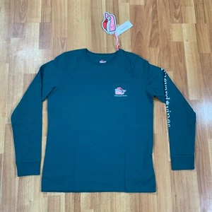 Vineyard Vines Hemd Herren Small Grün Wal Frohe Weihnachten Langarm Neu mit Etikett - Bild 1 von 11