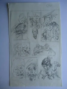 JOHN BUSCEMA PRELIMENARY ART DRAWING SAVAGE SWORD OF CONAN # 210 Pg 44 LEAVING - Picture 1 of 10