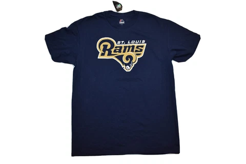 Majestic NFL Mens St. Louis Rams Football Shirt NWT S, M, L Cover