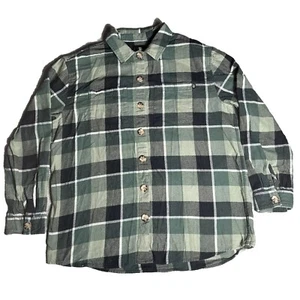 Volcom Oversize Me Plaid Flannel Shirt Green Button Up Womens Size Med Outdoor - Picture 1 of 7