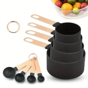 Copper coated Steel/Plastic 8pc Measuring Spoon set- NEW! Unopened Quality Set! - Picture 1 of 6