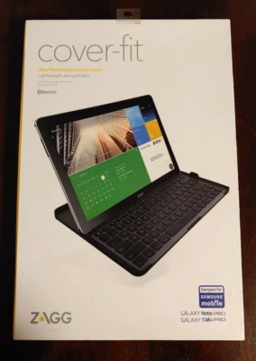 ZAGG Cover Fit Case w/ Bluetooth Keyboard for Samsung Galaxy Note/Tab Pro Black - Image 1 of 3