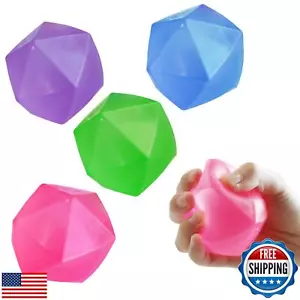 Zenfro 4 Pack Big 2.45 Masonry Ice Squishy Stress Balls-Polyhedron Diamond Su - Picture 1 of 5