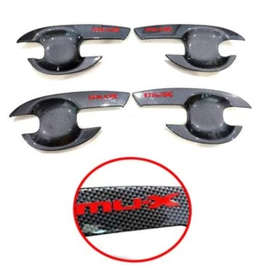 Isuzu Cover Doors Handle Bowl Black Carbon Red Logo For Mu-X Mux Suv 13-19 - Picture 1 of 10