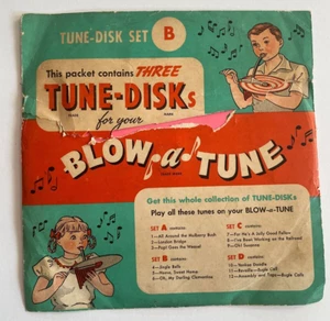 Blow a Tune Tune Disk Set B Tune-Disks Jingle Bells Clementine Sweet Home Kids - Picture 1 of 4