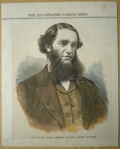 Ilustración ILN: Parkin fallecido Jeffcock, de Derby, ingeniero de minas; 5 de enero de 1867 - Imagen 1 de 1