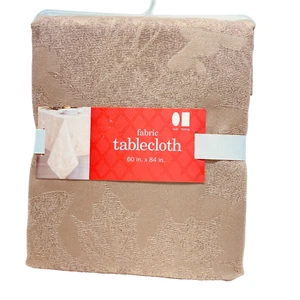 Holiday Gold Copper Leaf Glitter 60 x 84" Tablecloth - New - Picture 1 of 5