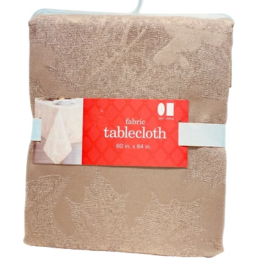 Holiday Gold Copper Leaf Glitter 60 x 84" Tablecloth - New - Image 1 of 4