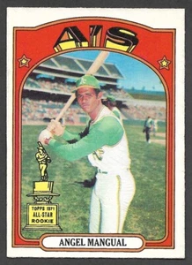 1972 Topps O-Pee-Chee #62 Angel Mangual ROOKIE TROPHY ATLETISMO A's EX-MT+ A - Imagen 1 de 2