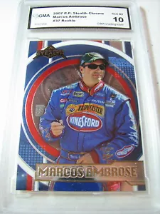 MARCOS AMBROSE 2007 PP STEALTH CHROME ROOKIE RC # 37 GRADED 10 - Picture 1 of 1