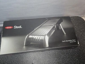 Oxo Steel Chefs Mandolin Slicer Stainless Steel 3105300 Black,Used W/Box - Picture 1 of 14