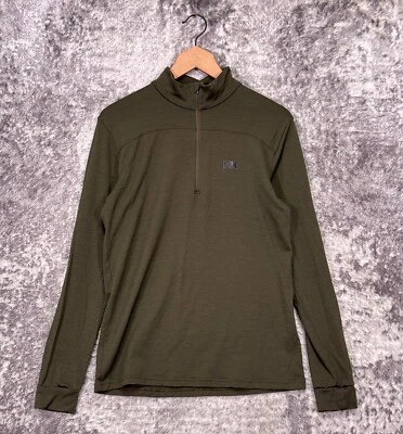 Helly Hansen 1/4 Zip Medium Green Merino Wool Long Sleeve Pullover Sweater - Image 1 of 4