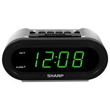 Digital Alarm with AccuSet - Automatic Smart Clock, Never Needs Setting - Gre...