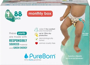 Baby Premium Pannolini a Mutandina, Taglia 4 (9-15 Kg), 88 Pezzi, Protezione Sup - Foto 1 di 7