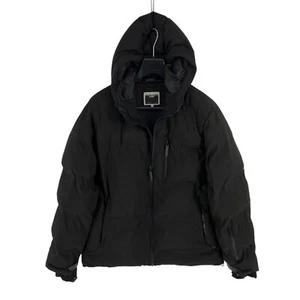 JACK&JONES Men Black Sweep Hooded Puffer Coat Jacket Size XL - Picture 1 of 13