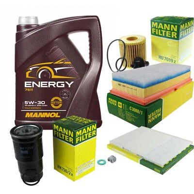 Pacchetto ispezione Mann 5 L Mannol Energy 5W-30 per Toyota IQ 1.4 D-4D KGJ1  - Immagine 1 di 4