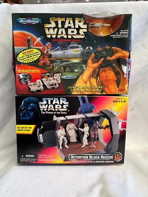 Binoculares NOS Micro Machines Lukes/base rebelde Yavin y bloque de detención rescate Foto 1 de 4