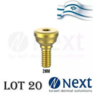 Lote de 20 Gorras Curativas Pilar Cóncavo Titanio 2 mm Ø 4.6 MM - Imagen 1 de 3