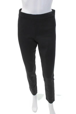 Leggiadro женщин текстурированный эластичный пояс с подкладкой прямые штанины брюки черный размер - Изображение 1 из 4