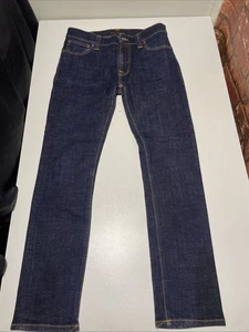 Nudie Jeans Mens W32 L30 Dry Twill Thin Finn Regular Straight Denim - Picture 1 of 8