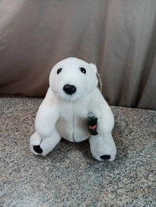 De colección 1993 Coca Cola Oso Polar Coca-Cola Botella Muñeca Peluche Juguete 7"" - Imagen 1 de 7