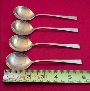 Lot Of 4 DIRILYTE DIRIGOLD EMPRESS Goldware Round Spoons Silverware - Picture 1 of 6