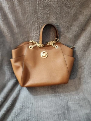 Michael Kors Saffiano Cuero Jet Set Viaje 35T5GTVT3L Cadena Grande Debe Bolsa Foto 1 de 4