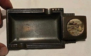 Cenicero de metal conmemorativo vintage bonito Francia bronce o latón - Imagen 1 de 4