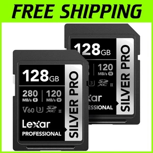 High-Speed 128GB Silver Pro SDXC Cards - Perfect for Photography & Videography - Picture 1 of 9