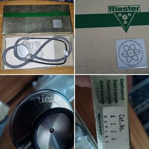 VTG Riester 4116 Duplex Stethoscope (Made in Germany) - Grey WORKS GREAT - Picture 1 of 11