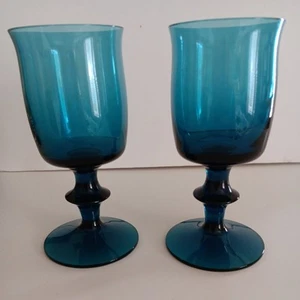 Bertil Vallien Kosta Boda Blau 2er Set Sherrygläser 11,5 cm - Bild 1 von 4