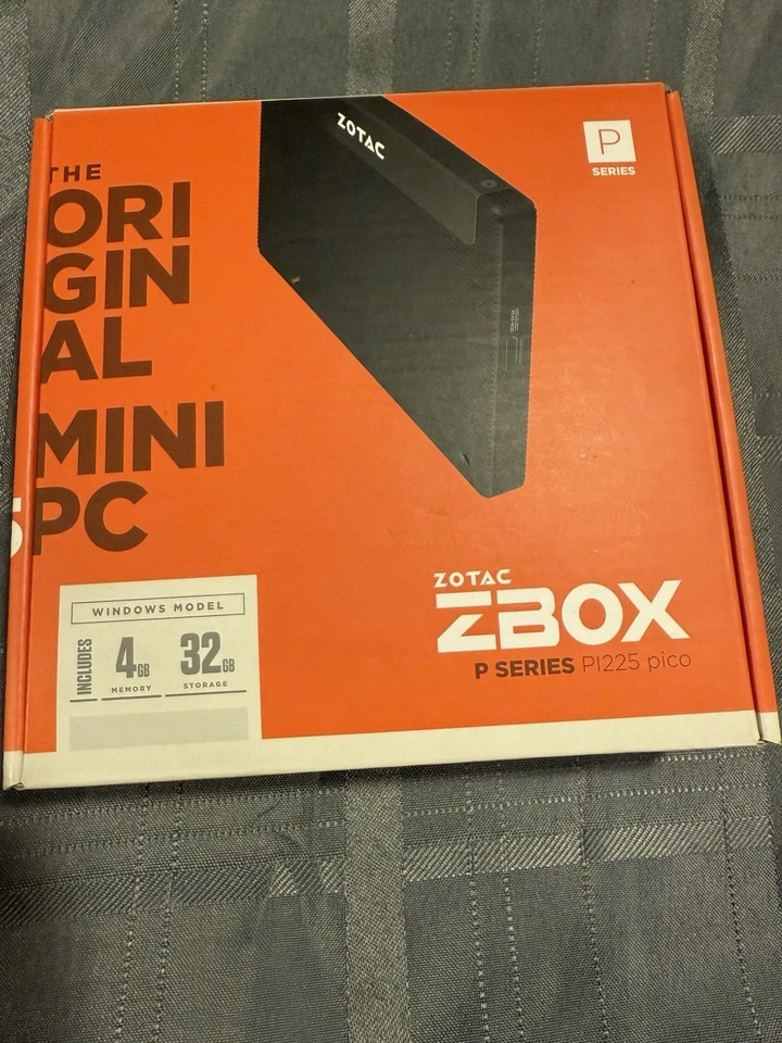 ZOTAC ZBOX-P1225-W2B Mini PC Pico Intel Celeron Win10 4g Ram 32g Storage - Image 1 of 4